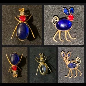 Vintage Art Deco bug brooch’s